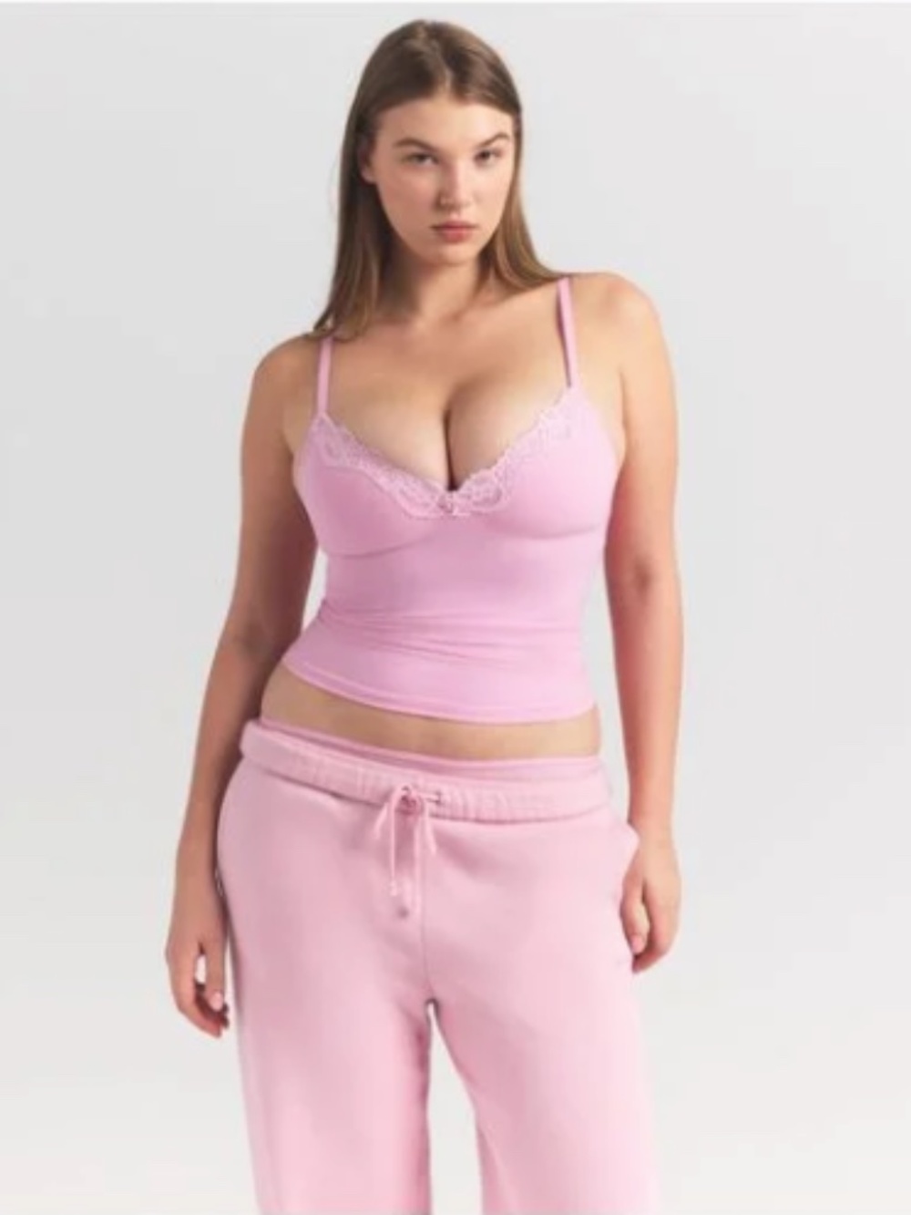 NWOT SKIMS Women's Pink Push-Up Cami Top